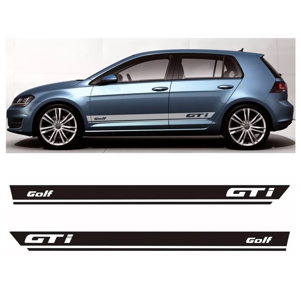 Adesivo Lateral Para VW Golf GTi Geração G5  Faixa Colante Fita Adesiva Tuning Acessórios