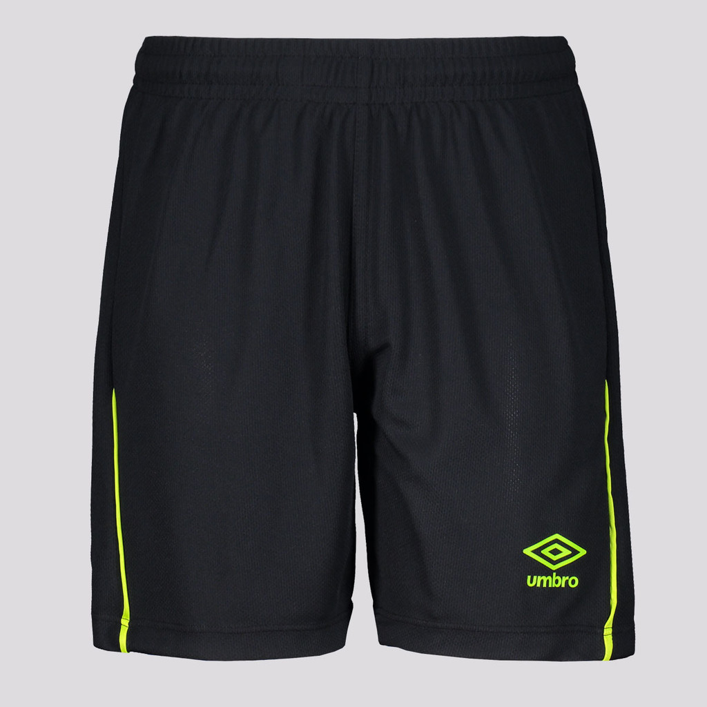 Calção Umbro Twr Pipe Juvenil Preto e Verde - Sports & Outdoors