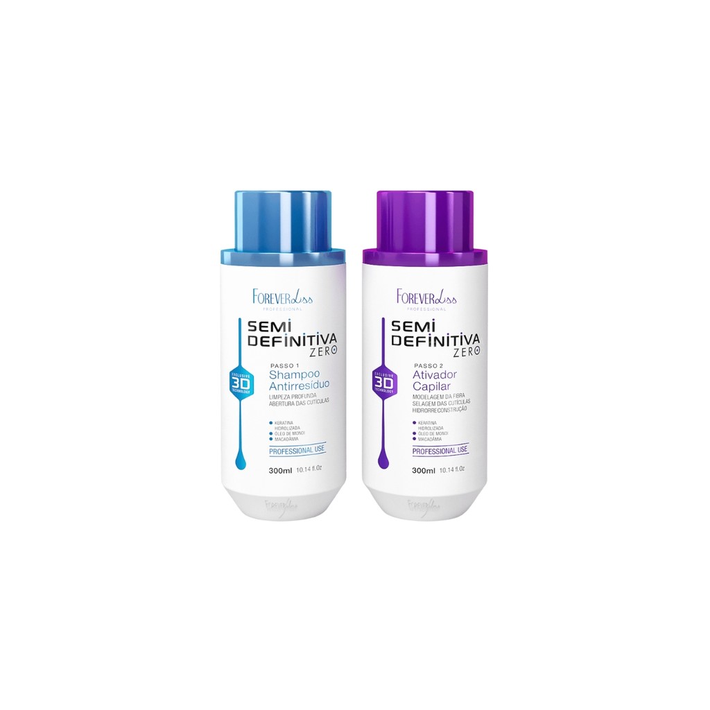 Kit Escova Semi Definitiva Progressiva Forever Liss 300ml - Beauty