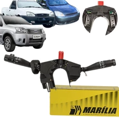 Chave de Seta para Ford Fiesta 2003 a 2014 / Courier 2002 a 2013 / Ecosport com Limpador Traseiro (1S6513335BA / 1S65133
