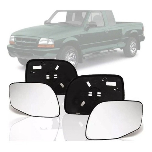 Lente Retrovisor Ranger 98 99 00 01 02 03 04 Com Base