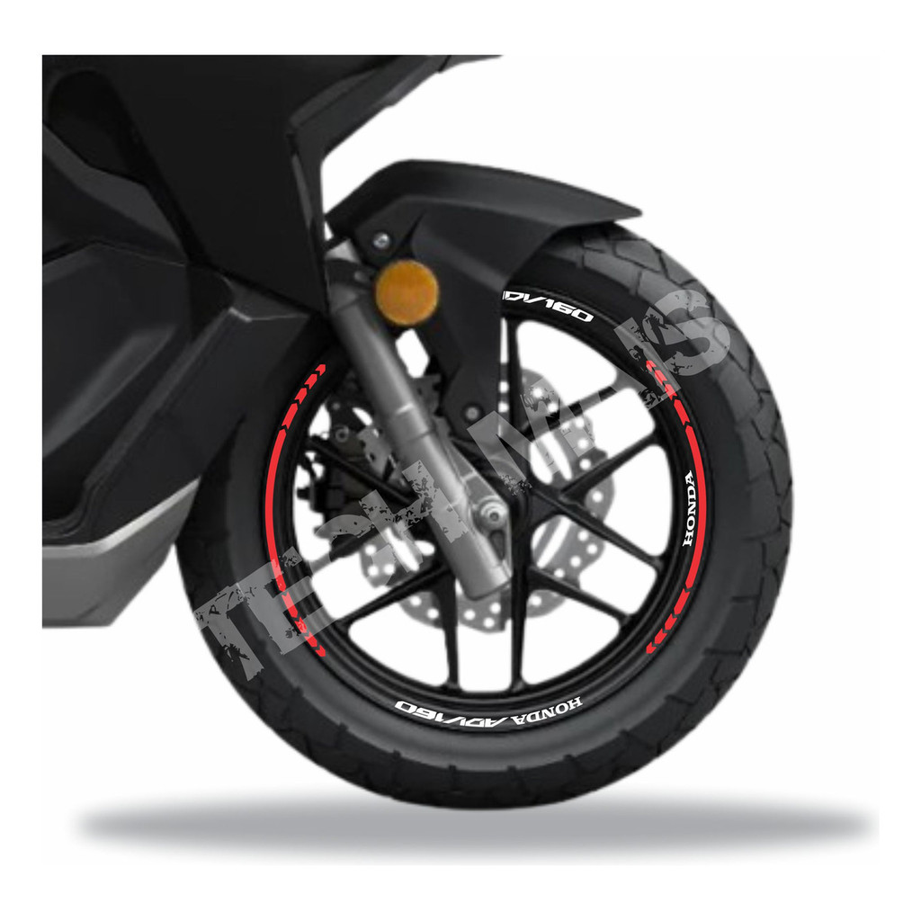 Kit Adesivos Frisos De Rodas Moto Honda Adv 160 Scooter 2024