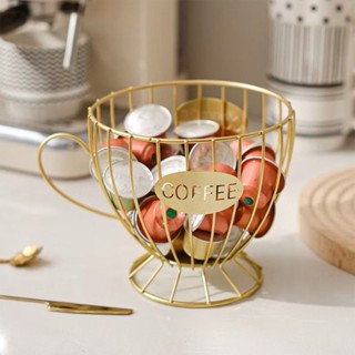 Porta Cápsulas De Café arramado, Dourado e preto ferro resistente, antiferrugem