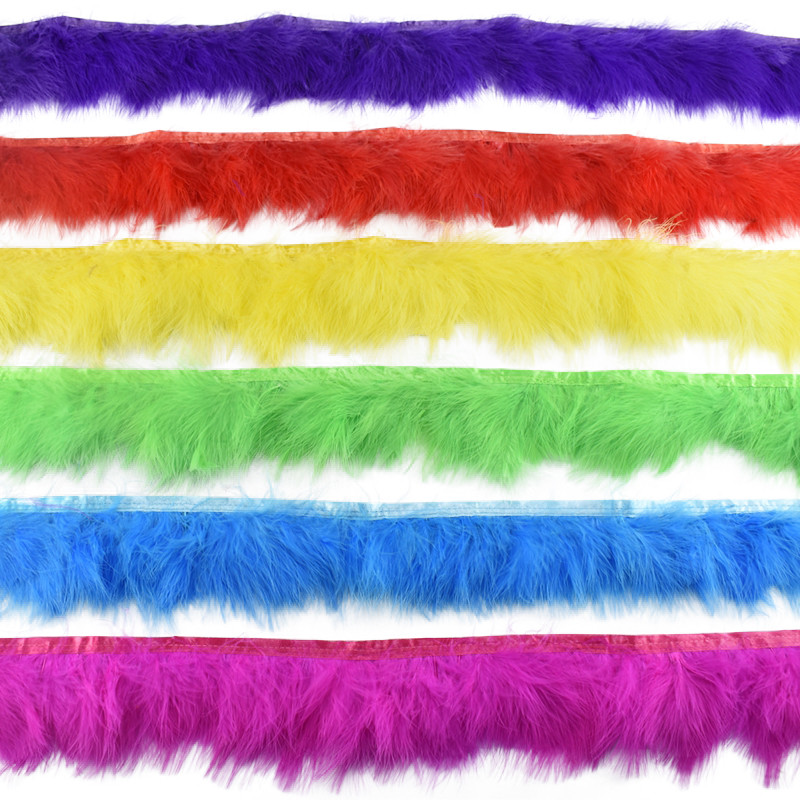 2 Metros Coloridos Naturais Fofos Marabu Penas Borla Franja Guarnição Peru Artesanato Fita De Roupas Fantasia Costura En em Oferta na Shopee