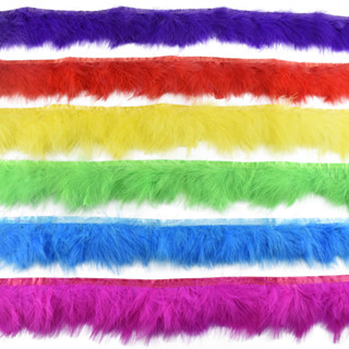2 Metros Coloridos Naturais Fofos Marabu Penas Borla Franja Guarnição Peru Artesanato Fita De Roupas Fantasia Costura En em Oferta na Shopee
