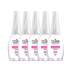 Kit 5X 8ml Esmalte Colorama Cor Pétala Branca