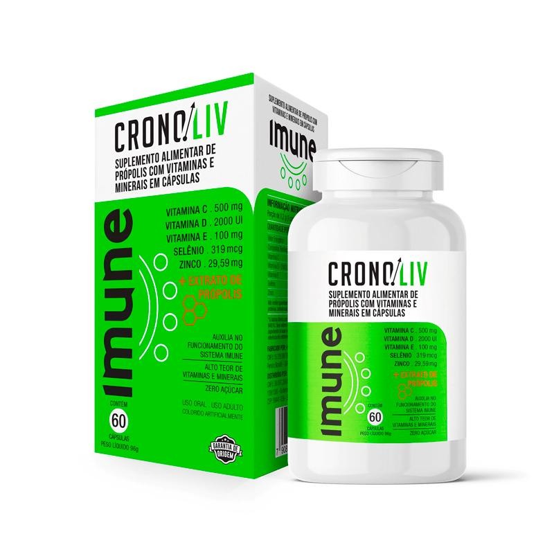 Suplemento Alimentar Cronoliv Imune 60 Cápsulas em Oferta na Shopee