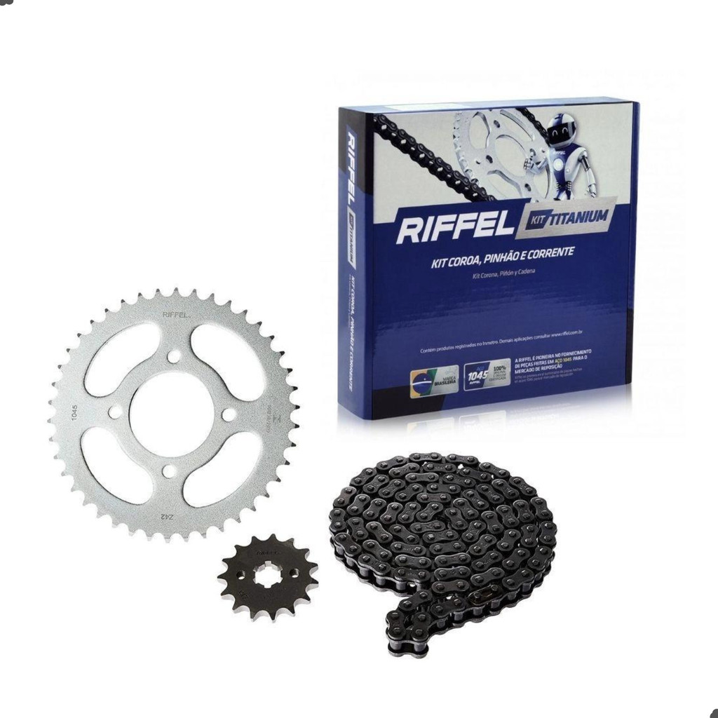 Kit Relação Riffel Titanium CG 160 CARGO/TITAN/FAN ESDi/STAR