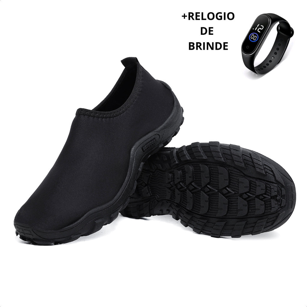 Sapatilha Nautica Hibrida Pesca Seca Rapido Antiderrapante + Relogio De Brinde Envio Ja