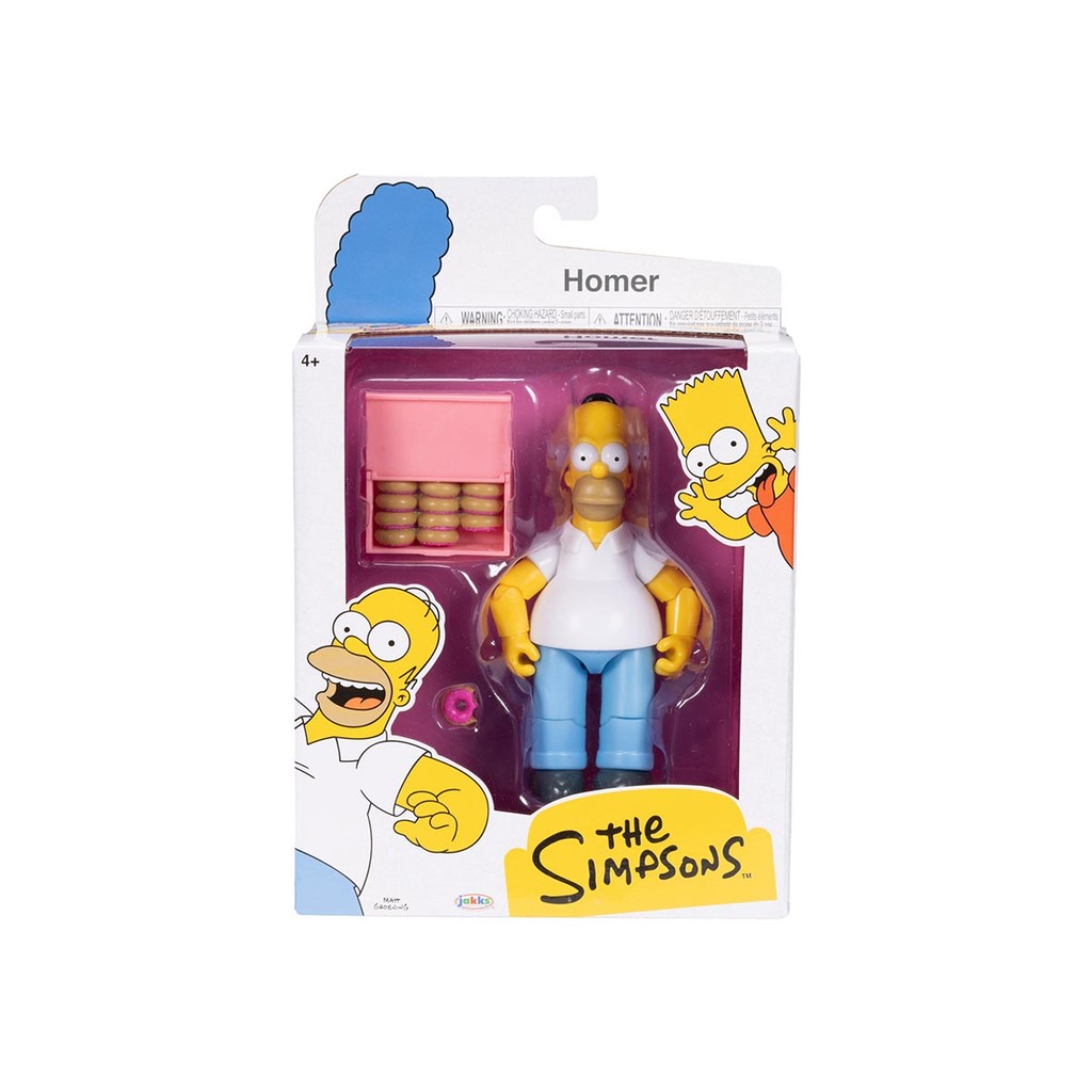 Boneco Articulado Homer de 12cm com Donuts - Os Simpsons em Oferta na Shopee