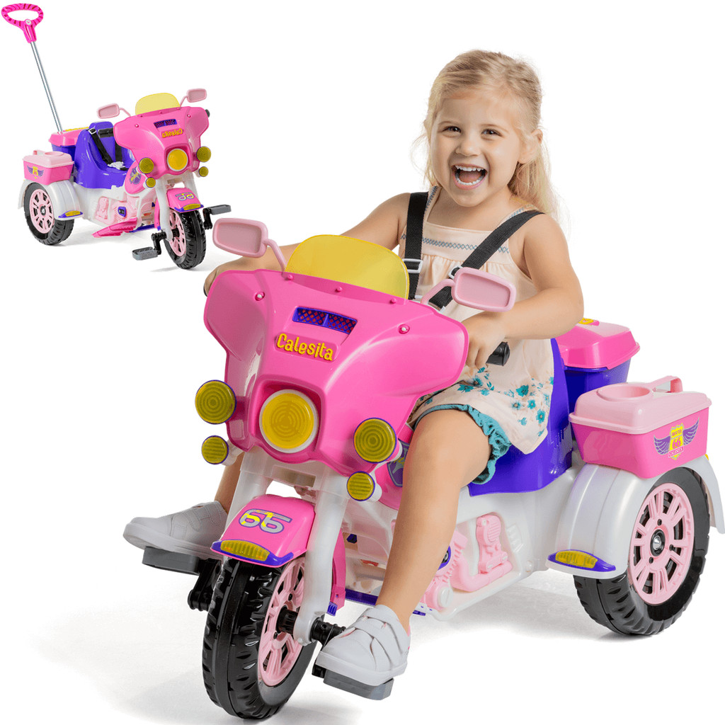 Carrinho de Passeio e Pedal Calesita Street Classic Pop Rosa em Oferta na Shopee