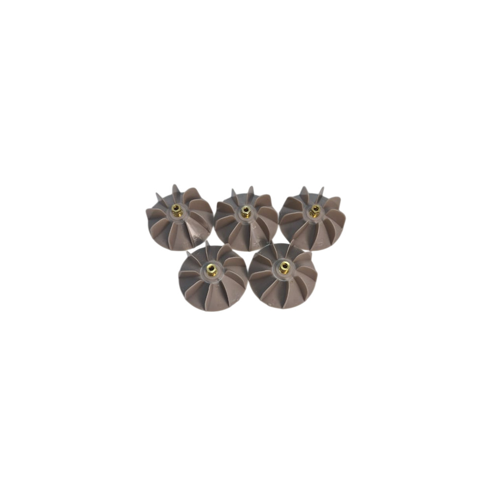 Hélice Ventoinha Para motor de Secador 4,5 mm com porca Kit 5 Unidades