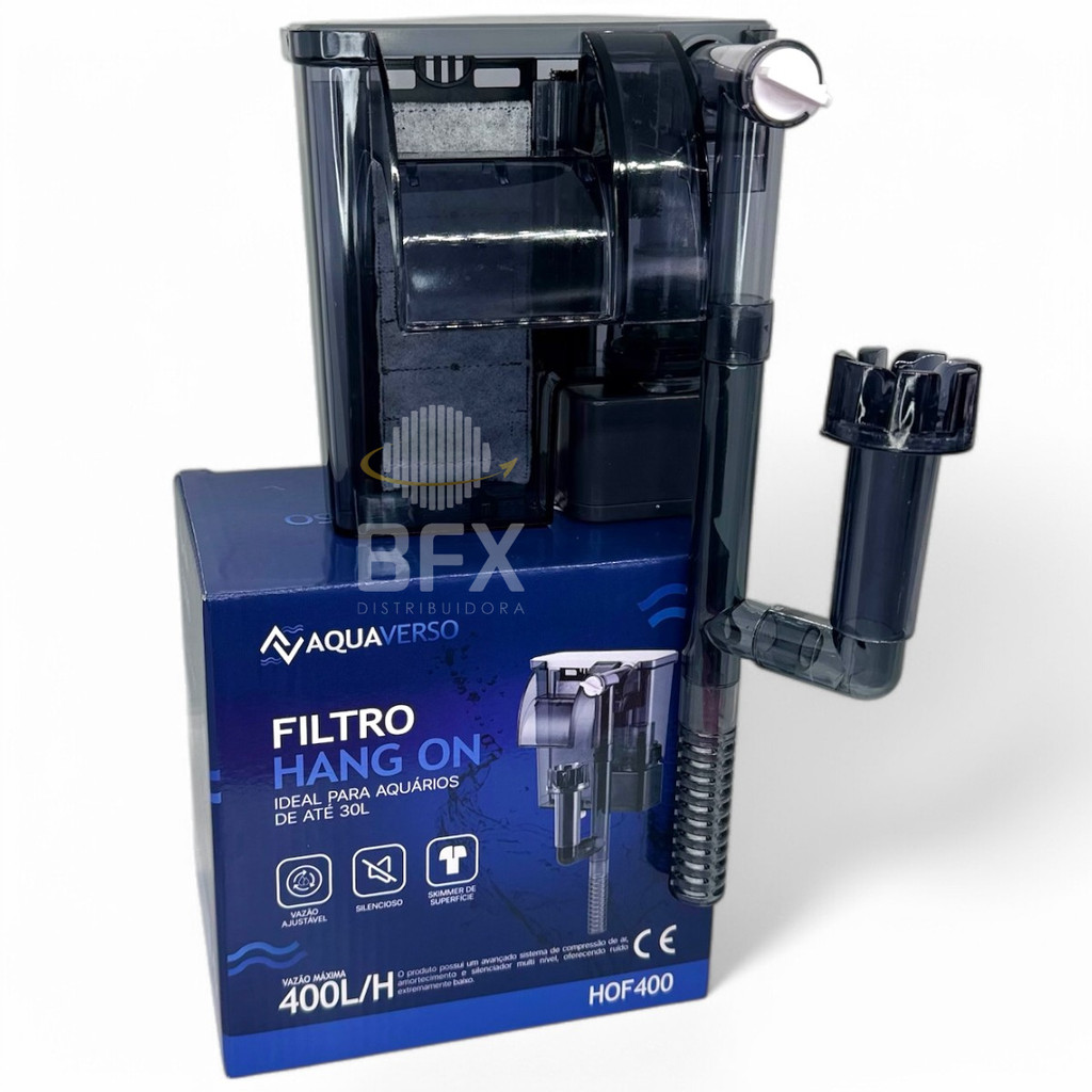 Filtro Externo Hang On 400l/h Aquaverso Original Hof-400 para Aquário até 50 Litros em Oferta na Shopee