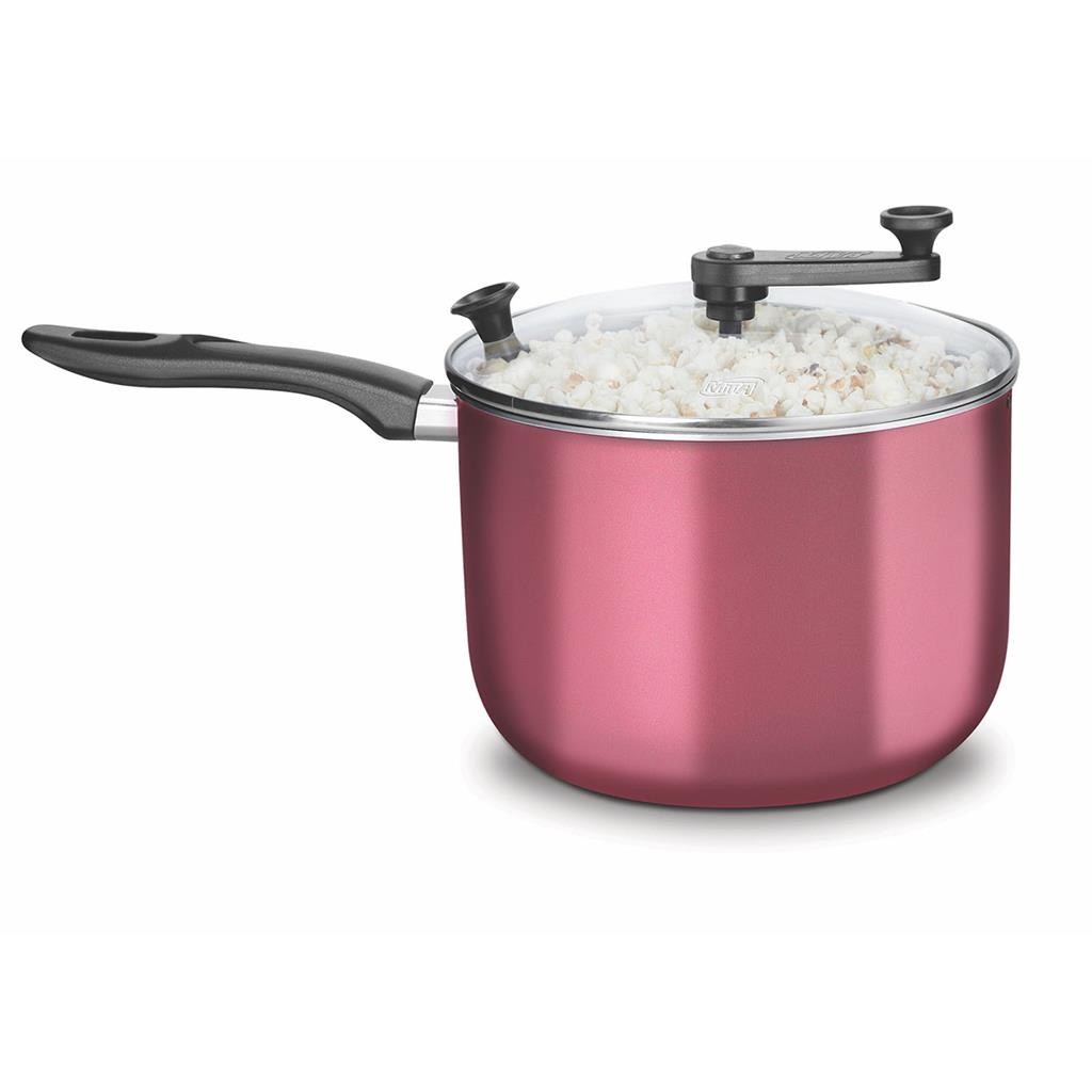 Pipoqueira Supra Antiaderente Cereja com tampa de Vidro 4,8L 3030 MTA