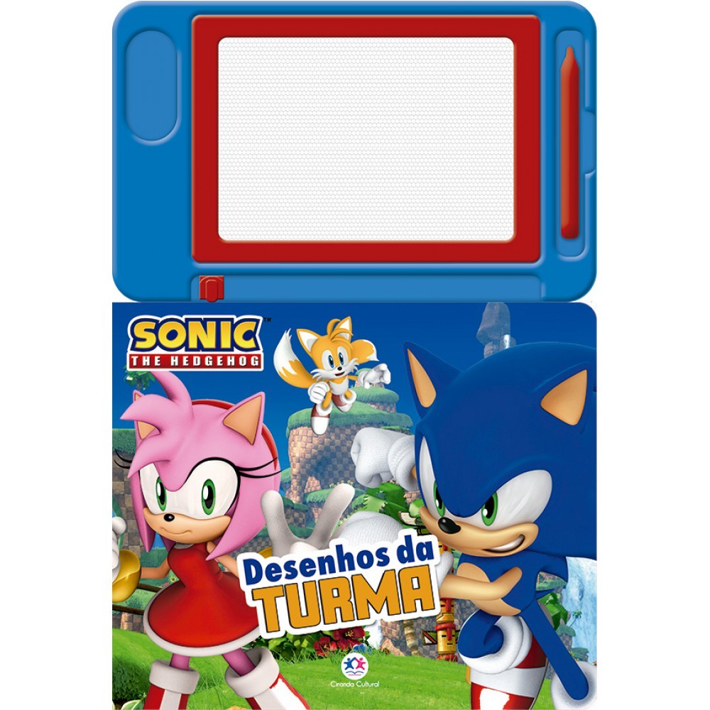 Livro Lousa magnética Sonic - Desenhos da turma em Oferta na Shopee