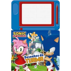 Livro Lousa magnética Sonic - Desenhos da turma