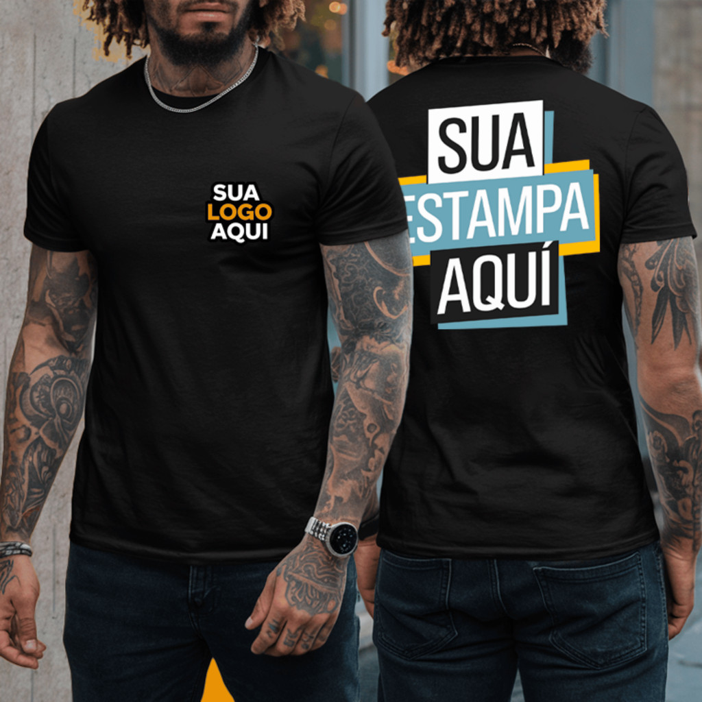 Camiseta Personalizada Premium Com Sua Logo ou Estampa Preferida em Oferta na Shopee