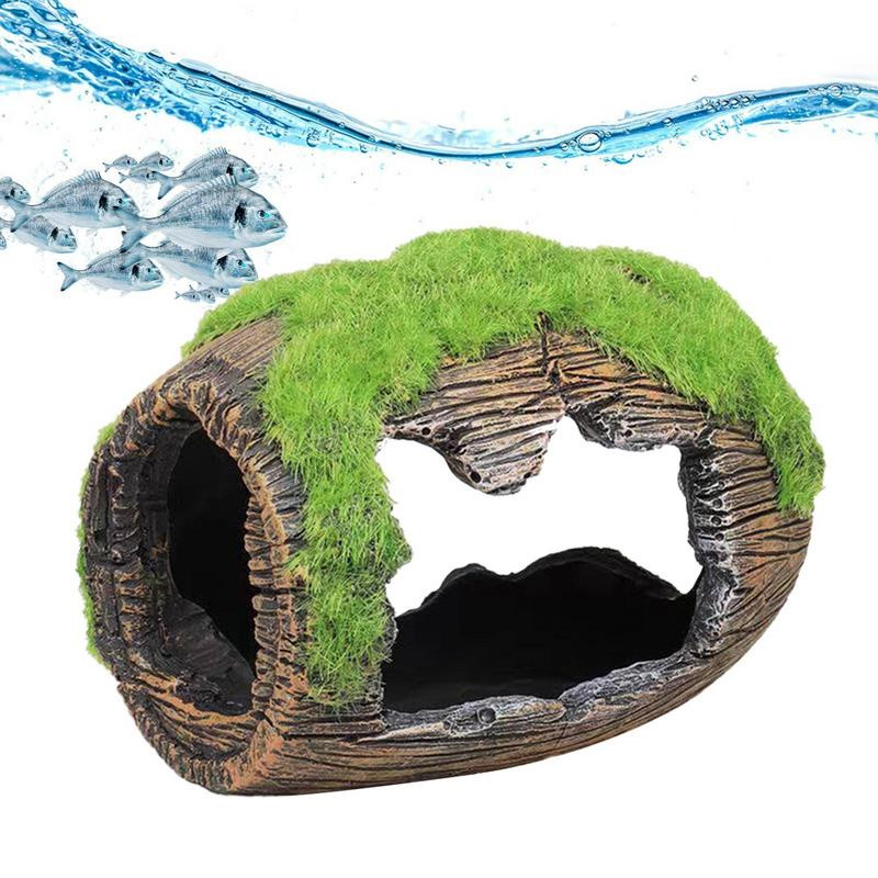 Simulação Barril De Vinho Ornamento Tanque De Peixes Decoração De Aquário Paisagismo Madeira Resina Esconderijo Casa Enc