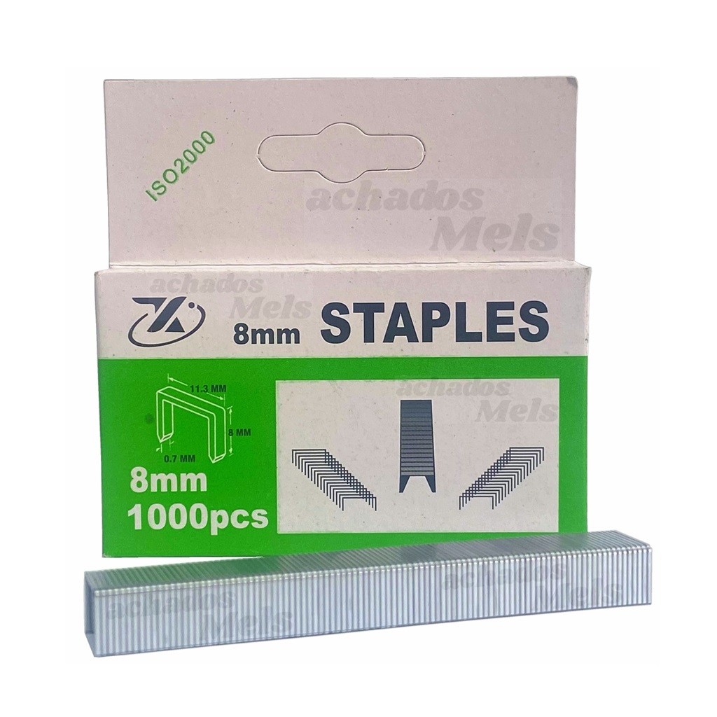 Grampo Grampeador Tapeceiro 8mm, 10mm Profissional Caixa 1000 Unidades - Eda