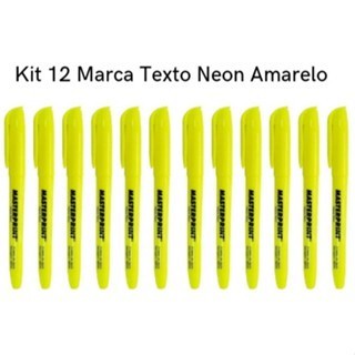Kit 12 Marca Texto Neon Amarelo Masterprint - Grifa Texto — imagem 2 de 2
