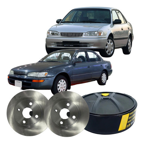 Par  Disco Freio Novo Ventilado Toyota Corolla 1991 À 2002 - Spare Parts and Accessories for Vehicles