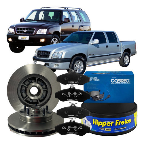 Jogo Disco Pastilha Freio Dianteira S10 Blazer 1997 Á 2005 - Spare Parts and Accessories for Vehicles