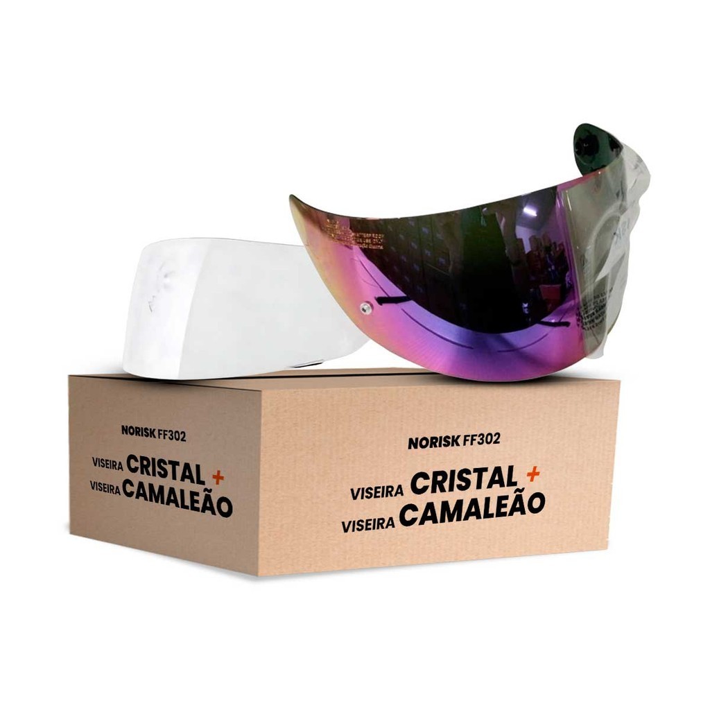 Viseira Capacete Norisk FF302 Cristal Mais Viseira Camaleão