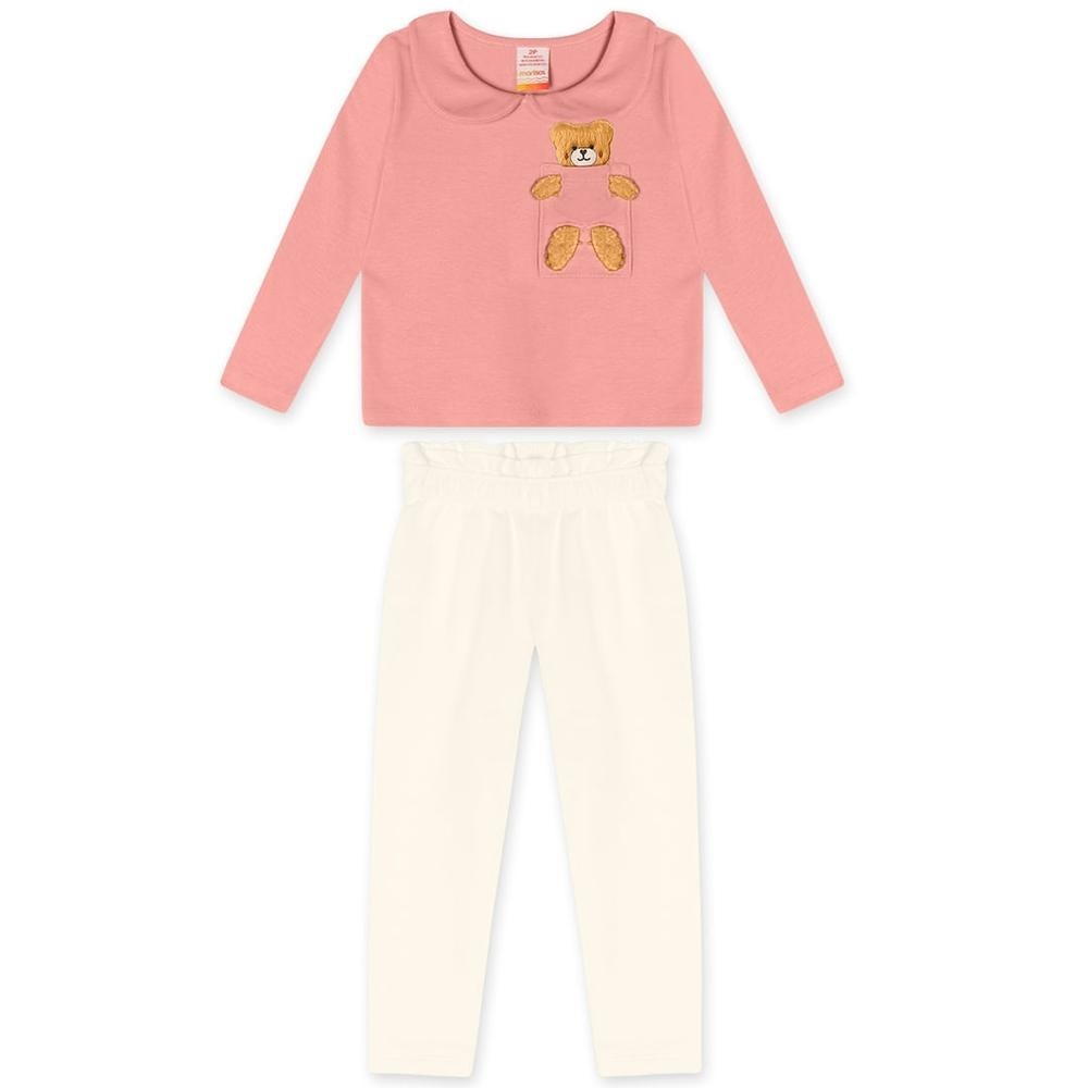 Conjunto Longo Moletom Infantil Feminino Marisol - Baby & Kids Fashion