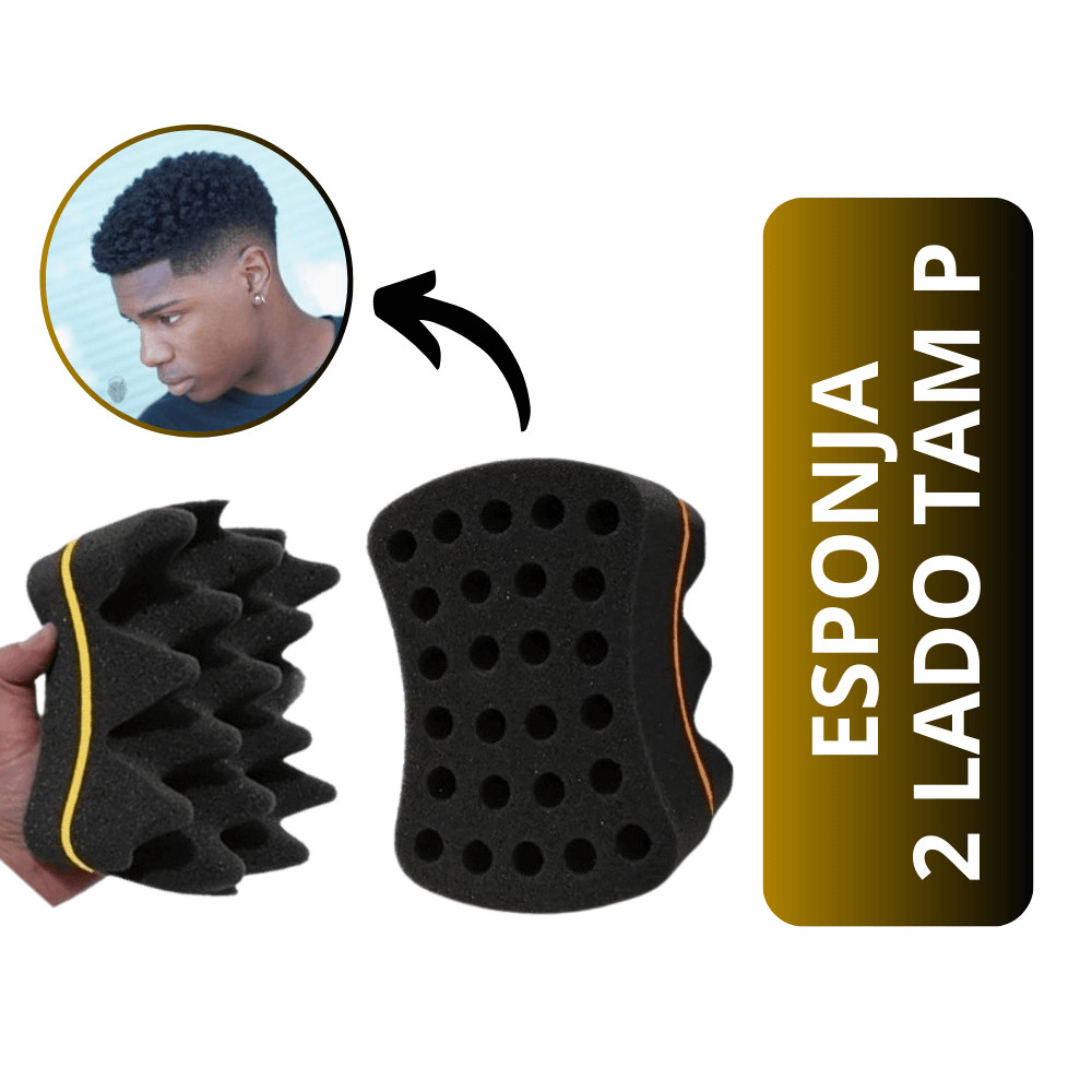 Esponja Nudred Buchinha de Enrolar Cabelo AfroStyle 2 Lados Tamanho P