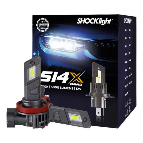 KIT LED NANO S14X H11 6500K 5000 LUMENS 12V SLL-140011X SHOCKLIGHT em Oferta na Shopee