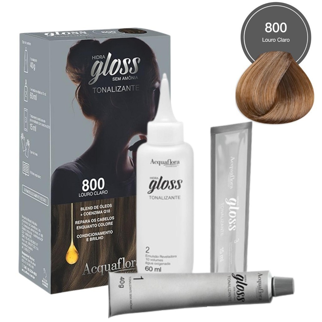 Tonalizante Acquaflora Hidra Gloss 800 Louro Claro