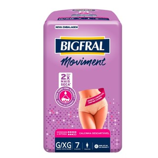 Roupa Íntima Bigfral Moviment G/XG - 7 Unidades