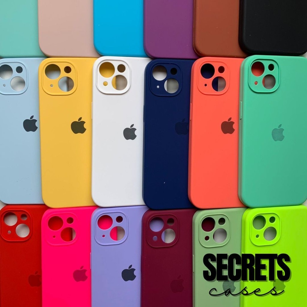 Case Capinha Para iPhone 14 Câmera Fechada Silicone Aveludada Protetora em Oferta na Shopee