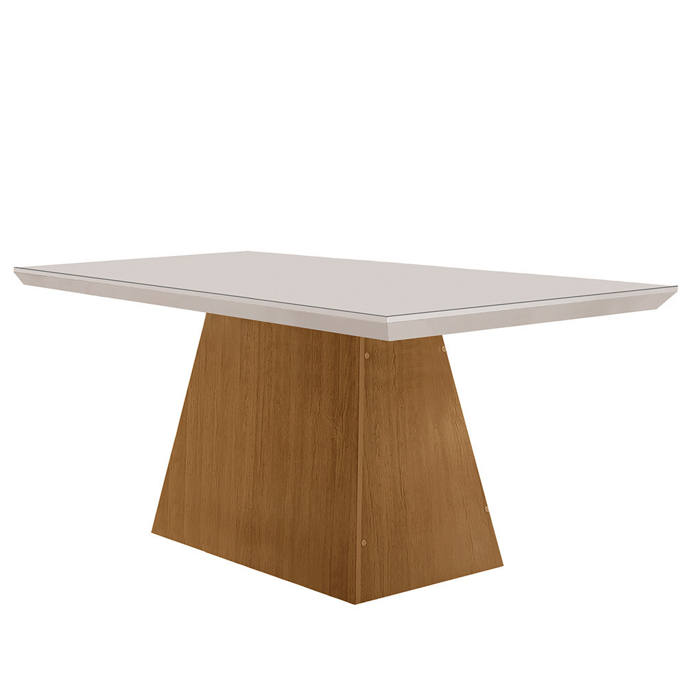 Mesa para Sala de Jantar Aida 120cm Em MDF e Vidro - Home & Living