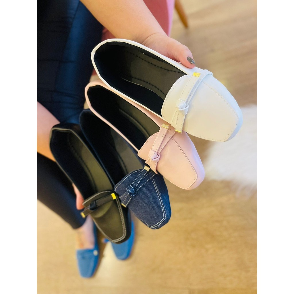 MOCASSIM LUXO LAÇO NÓ CORES VARIADAS