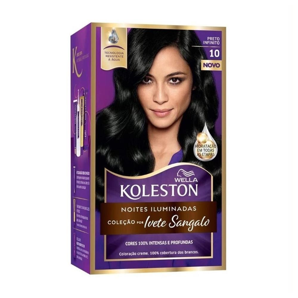 Tintura Creme Koleston 10 Preto Infinito Colecao Noites Iluminadas por Ivete Sangalo em Oferta na Shopee
