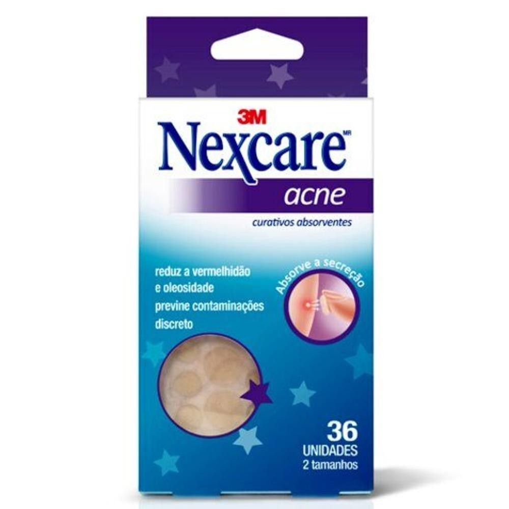 Curativo Absorvente Nexcare Acne 36 Unidades