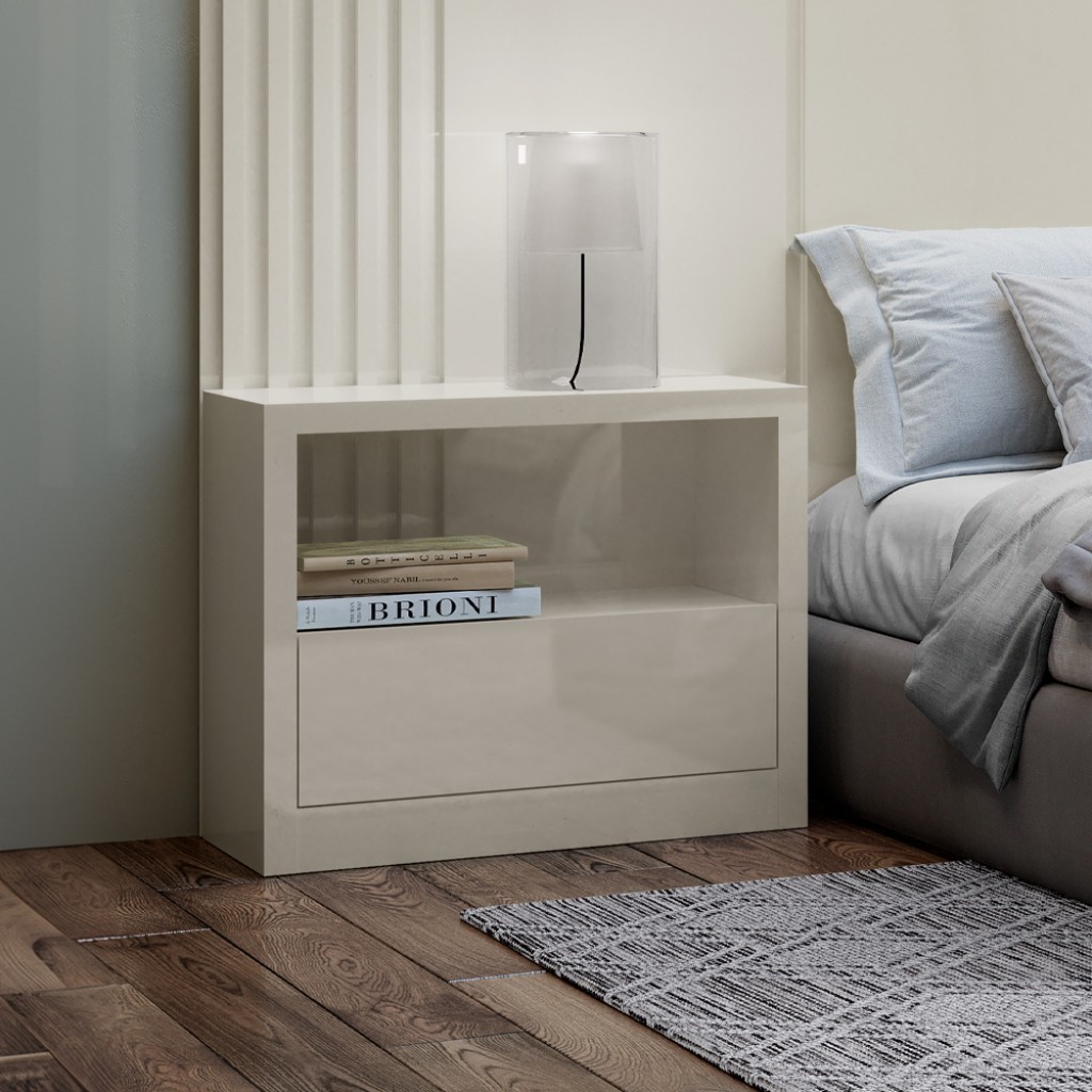 Mesa de Cabeceira 1 gaveta 100% MDF Basic em Oferta na Shopee