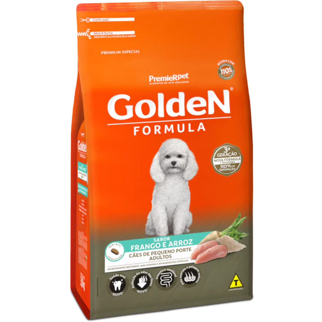 Ração Golden Formula Cachorros Adultos Raças Pequenas Frango E Arroz Mini Bits 15 kg em Oferta na Shopee