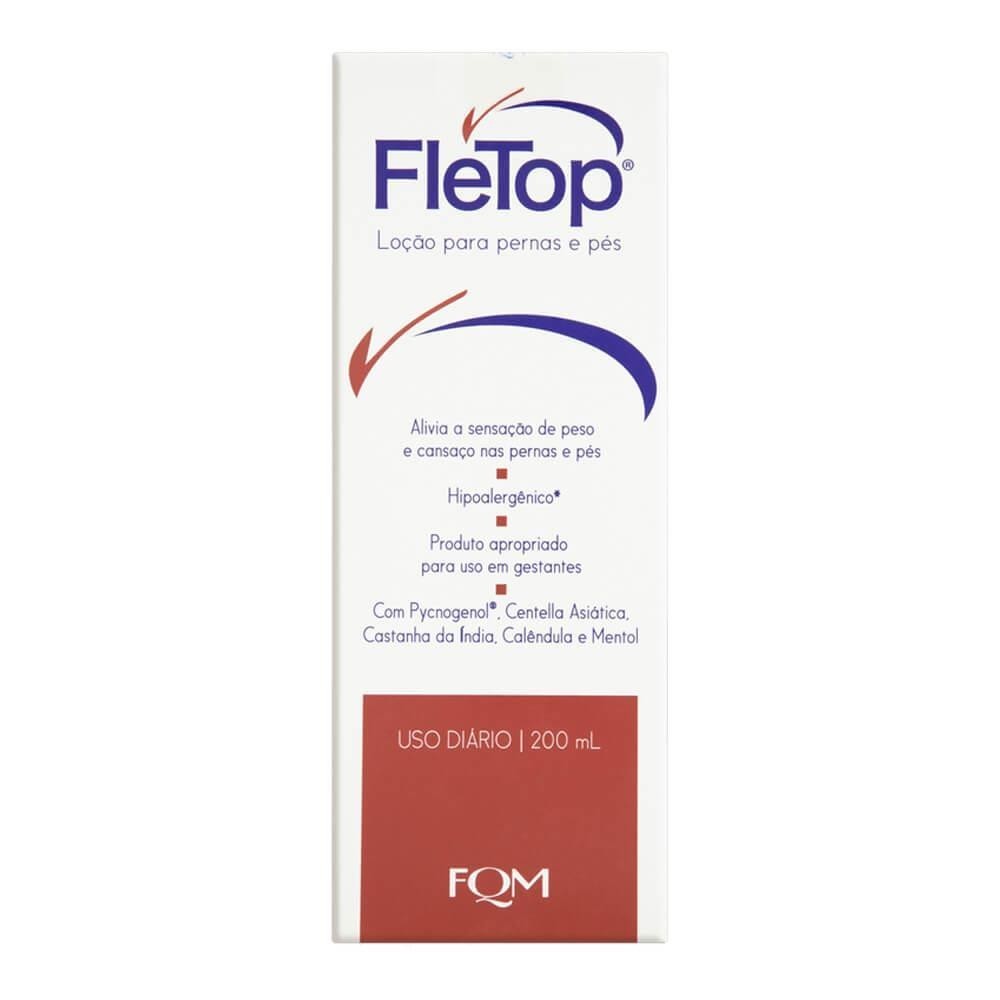 FLETOP LOÇÃO PARA PERNAS E PÉS COM 200ML em Oferta na Shopee