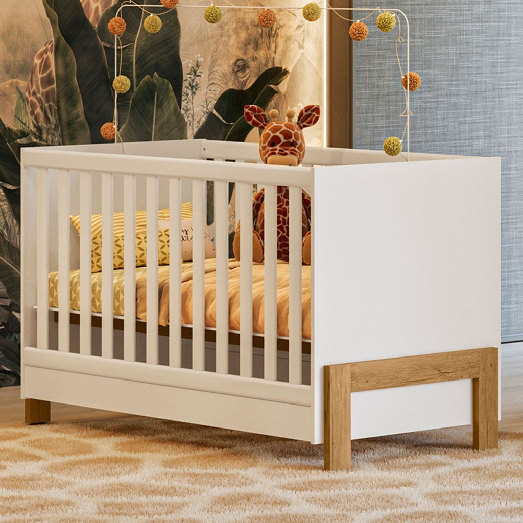 Berço Mini Cama Fantasia 2 em 1 Branco - Qmovi em Oferta na Shopee