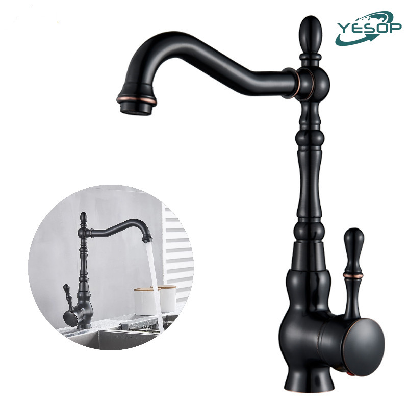 Torneira Cozinha Gourmet/Torneira Banheiro Água Quente e Fria Controle Dupla Fosco Preto Yesop - Home & Living