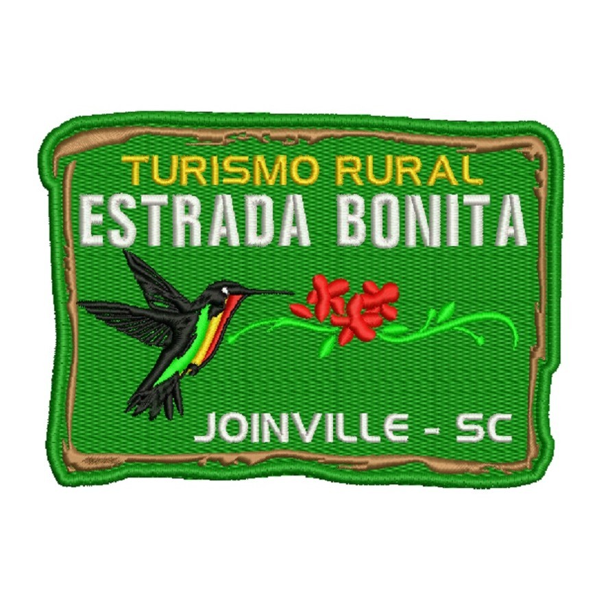 Patch Bordado Aplique Estrada Bonita - Joinville Beija Flor