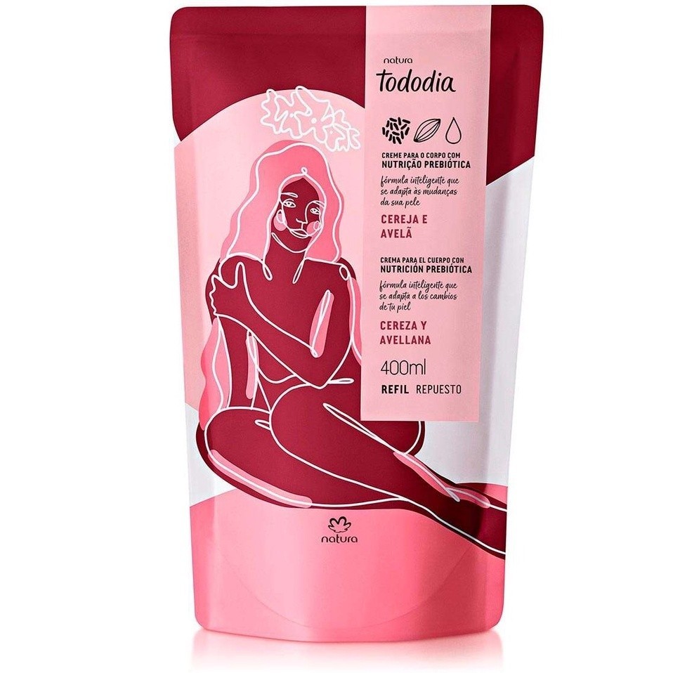 Natura Refil Creme Hidratante Desdorante Corporal Tododia - Escolha Sua Fragrâncias - 400ml