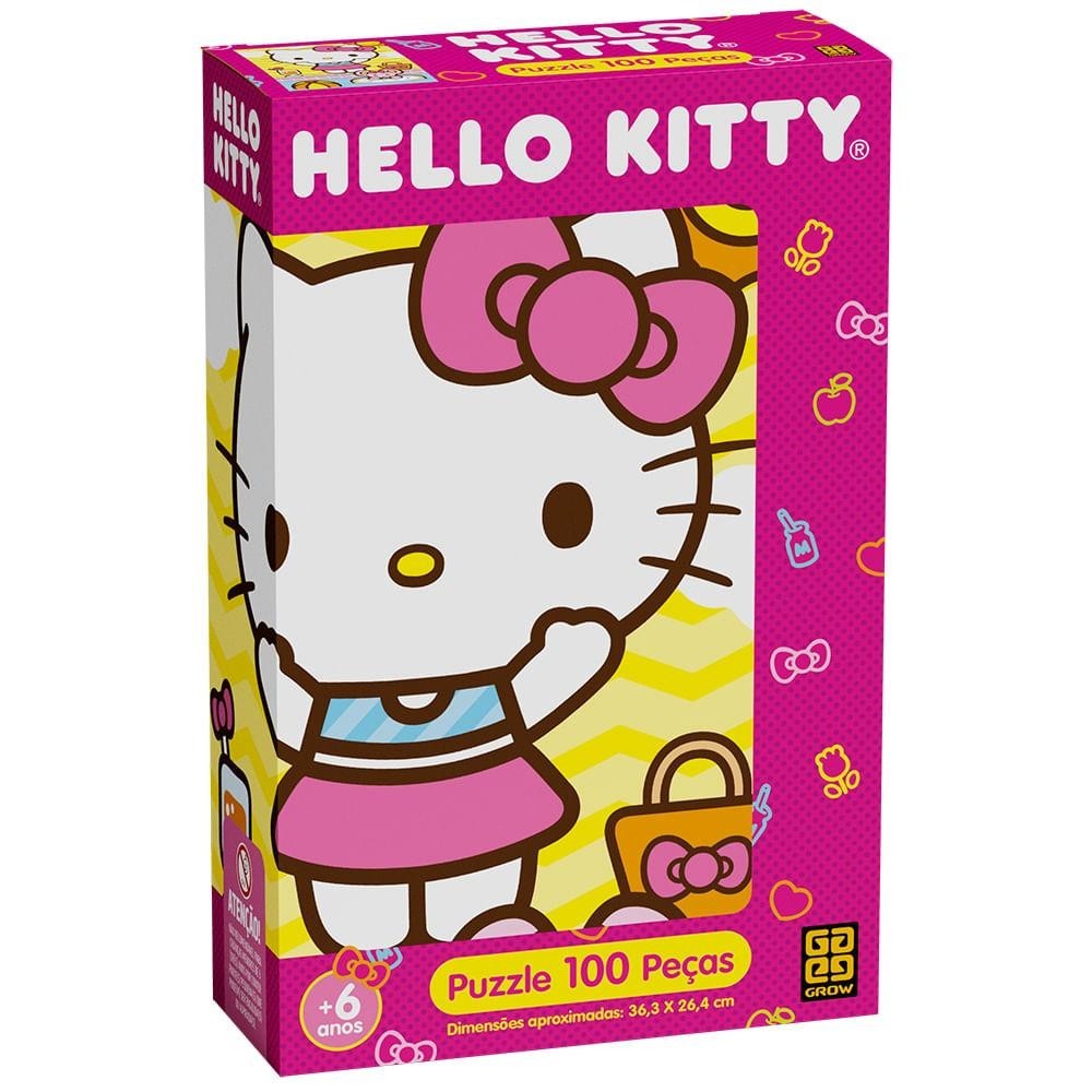 Puzzle 100 peças Hello Kitty em Oferta na Shopee