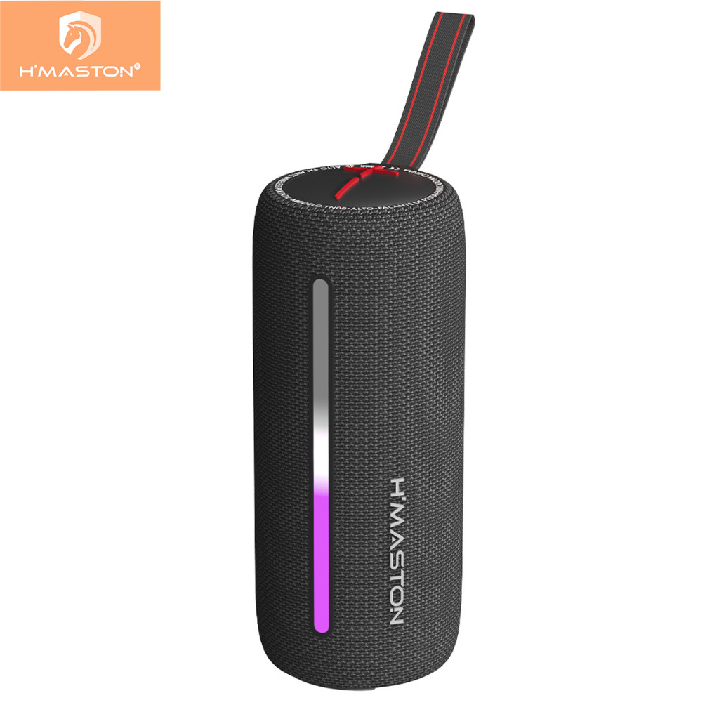 H'maston TN08 Alto-falante Bluetooth de alto-falante duplo com luz colorida RGB
