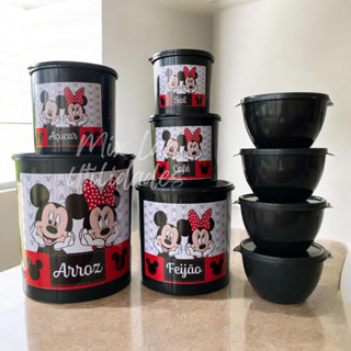 Kit com 9 Potes de Mantimentos Herméticos Plástico para Cozinha em Oferta na Shopee