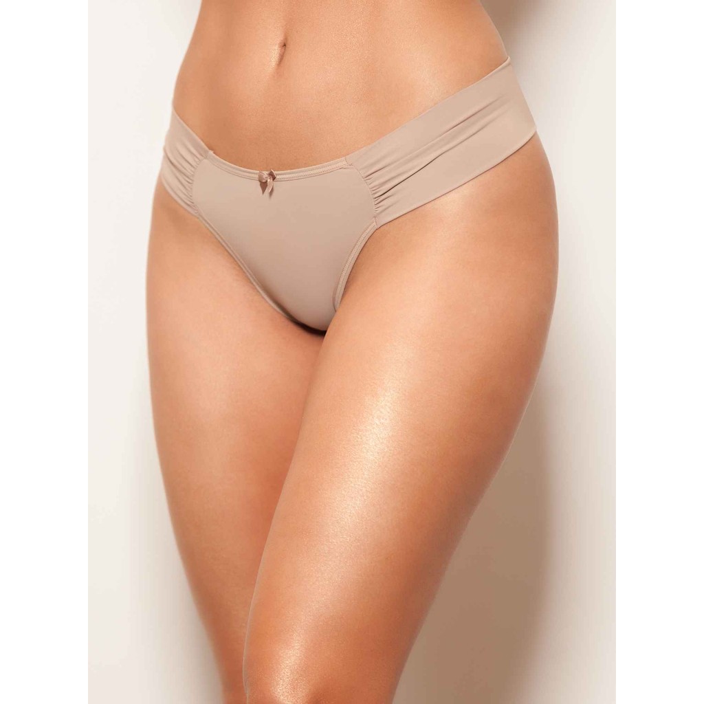 Calcinha Fio Dental Duplo Lateral Larga Franzida Feminina Confortavel Nao Marca Forro 100% Algodao