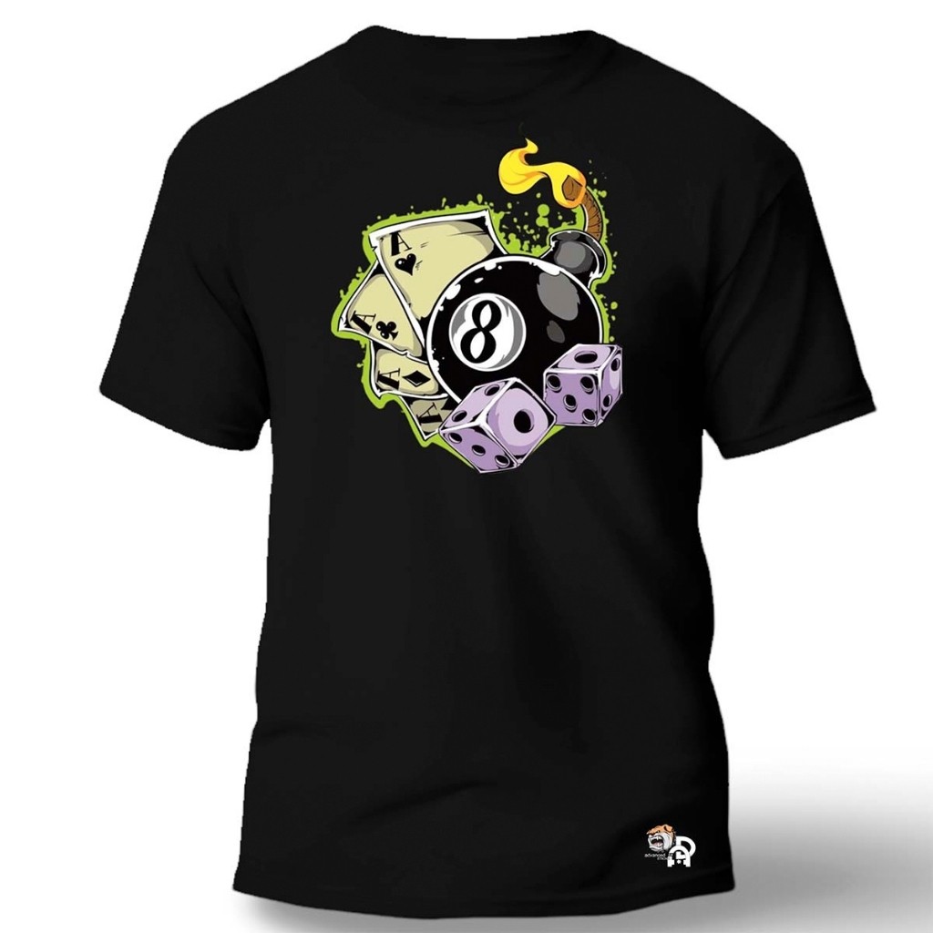 Camiseta Estampada 100% Algodão Fio 30.1 Bola 8 Sinuca Snooker Premium Masculina Feminina UNISSEX LANÇAMNTO PROMOÇAO