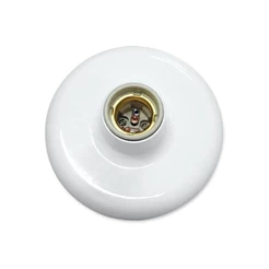 Plafon Branco para 1 Lâmpada 100W 250V Ilumi